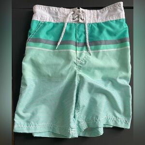 Carter's Teal and Gray Striped Kids Shorts